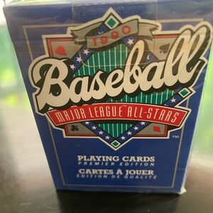 Vintage 1990 Baseball Major League All Stars Playing Cards Premier Edition